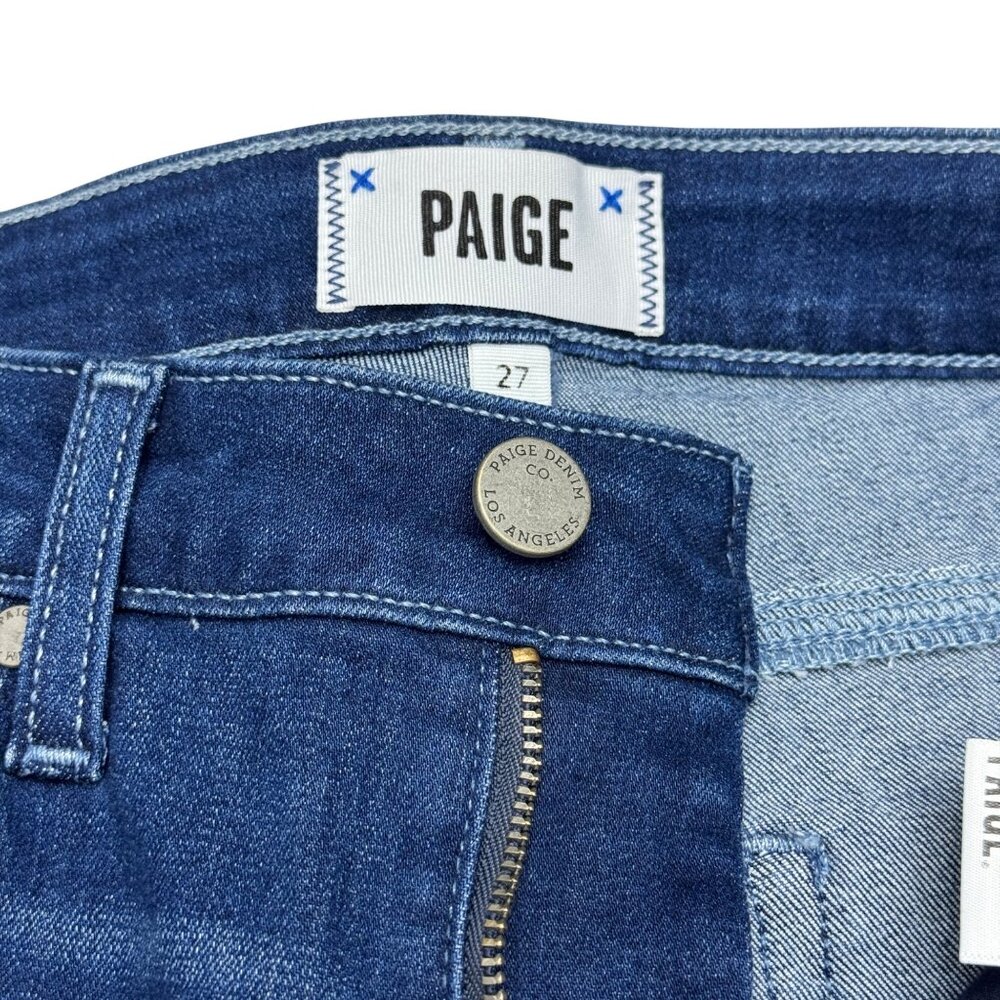 Paige Jacqueline Straight Jean Women's Blue Denim Pants, Size 27 - Picture 6 of 11